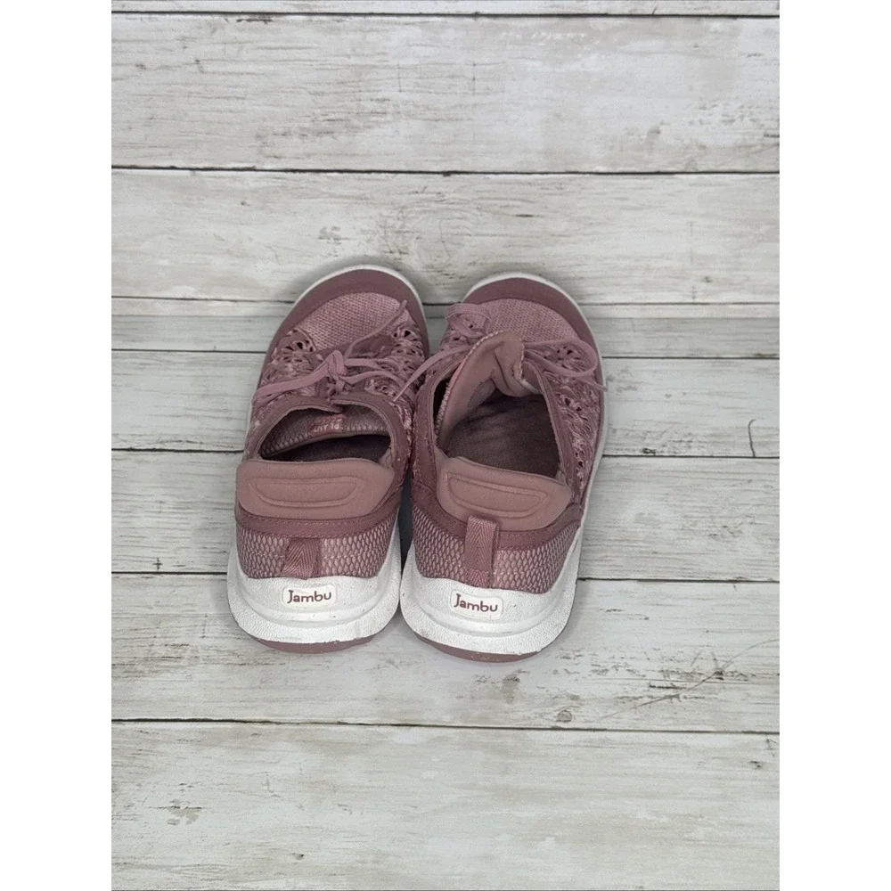 Jambu Sunny Women's Sneaker 8W Pink Mauve Floral Lace Up Shoes J4SNN53W Wide